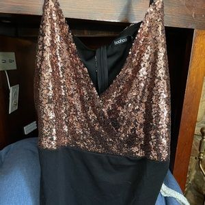 Boohoo Sequin Bodysuit